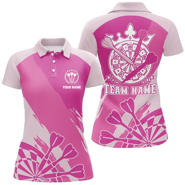 Dames Polo Shirt in Roze - Darts y6174