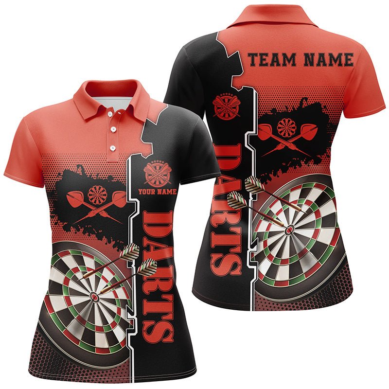 Rode en Zwarte Darts Polo voor Dames L1294