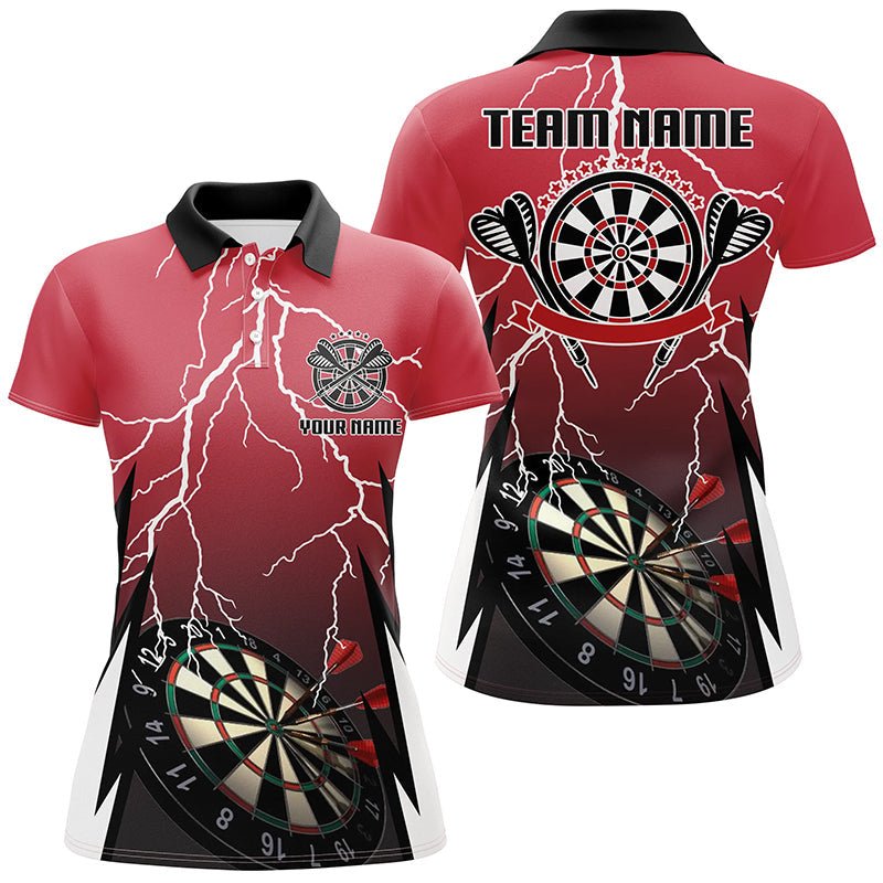 Dames Polo Shirt Rood Bliksem Darts W512