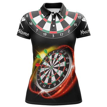 Dames Darts Polo Shirt in Rood en Zwart K522