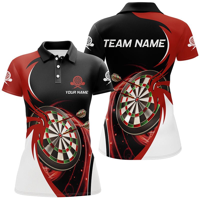 Rode en Zwarte Darts Polo voor Dames F267