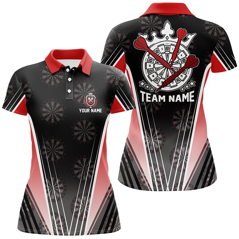 Dames Darts Polo Shirt G300 - Zwart en Rood