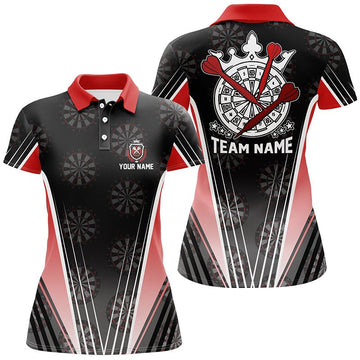 Dames Darts Polo Shirt G300 - Zwart en Rood