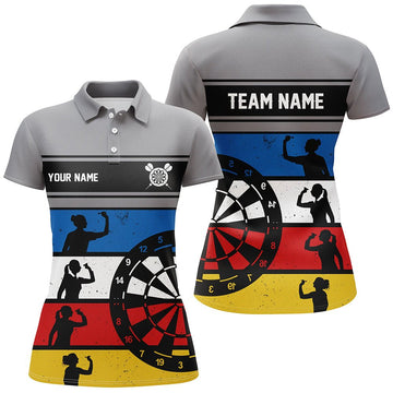 Retro Kleurrijke Darts Shirts voor Dames L1341