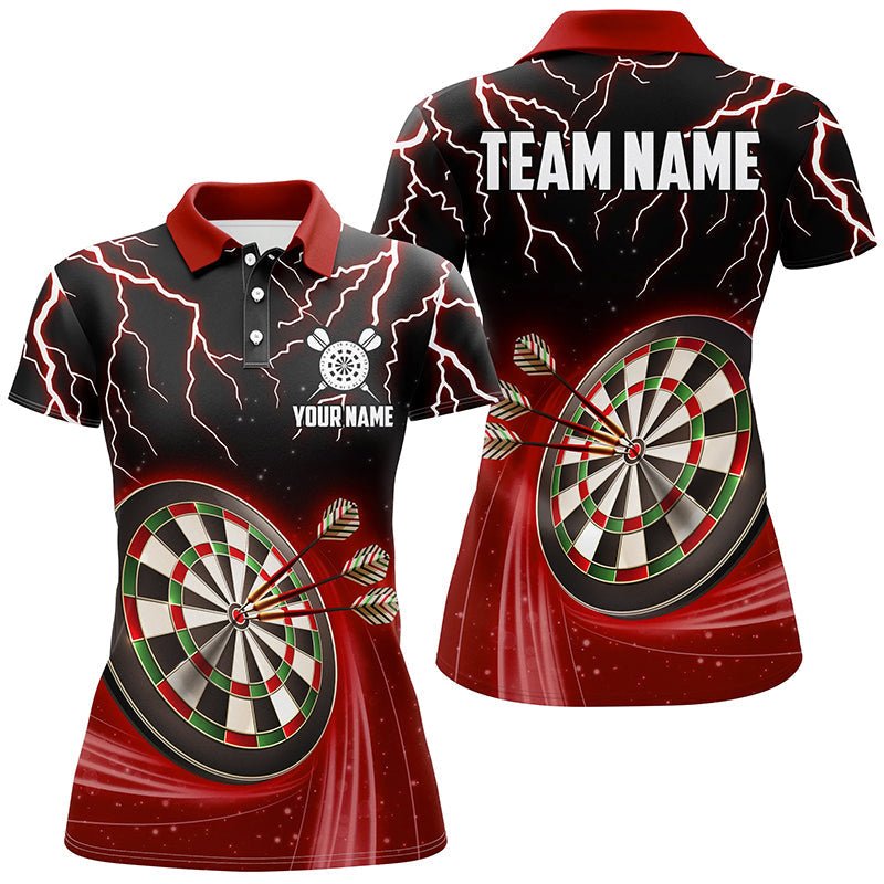 Rode Bliksem Darts Poloshirt voor Dames L1455