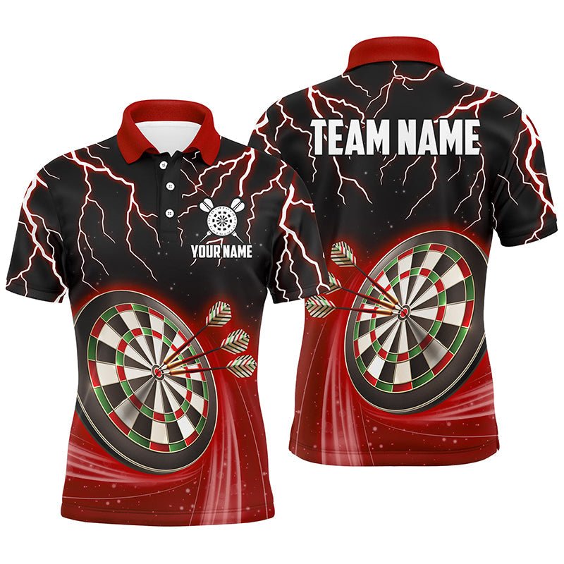 Op maat gemaakte Rode Dart Poloshirt voor Mannen L1455