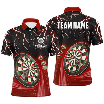 Op maat gemaakte Rode Dart Poloshirt voor Mannen L1455