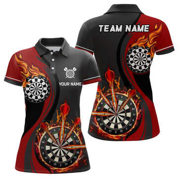 Rode Vlam Darts Poloshirt voor Dames L1475
