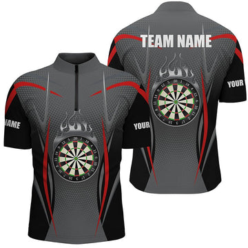 Grijze Sport Dart Quarter-Zip Shirt voor Mannen L1384