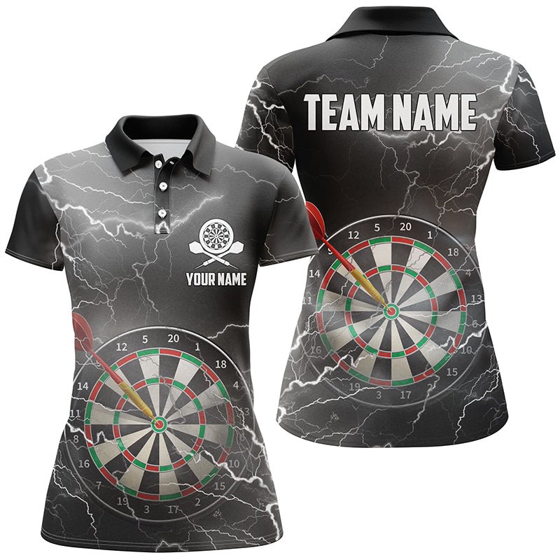 Dames Darts Polo Shirt Z89 - Zwart en Grijs