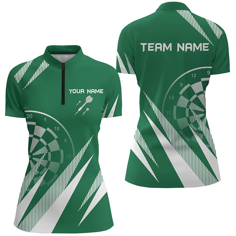Groene Darts Trui met Rits voor Vrouwen - St. Patrick's Day L1460